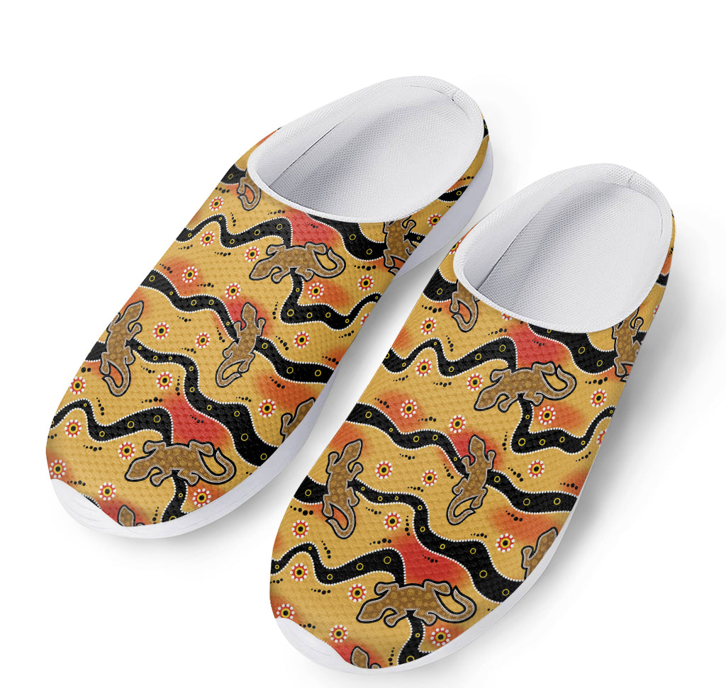 Aboriginal Lizard Pattern Print Mesh Casual Shoes