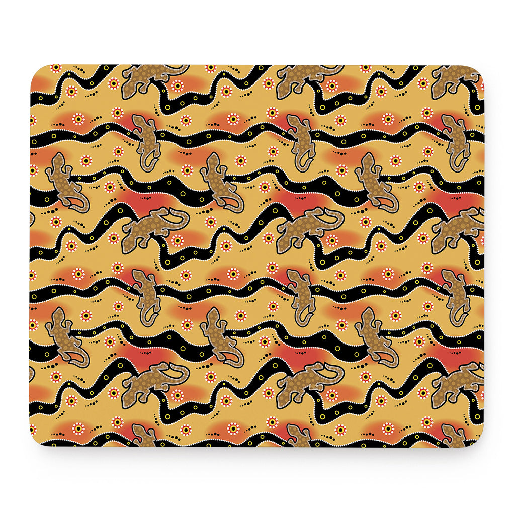 Aboriginal Lizard Pattern Print Mouse Pad