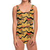 Aboriginal Lizard Pattern Print One Piece Swimsuit