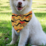Aboriginal Lizard Pattern Print Over The Collar Dog Bandana