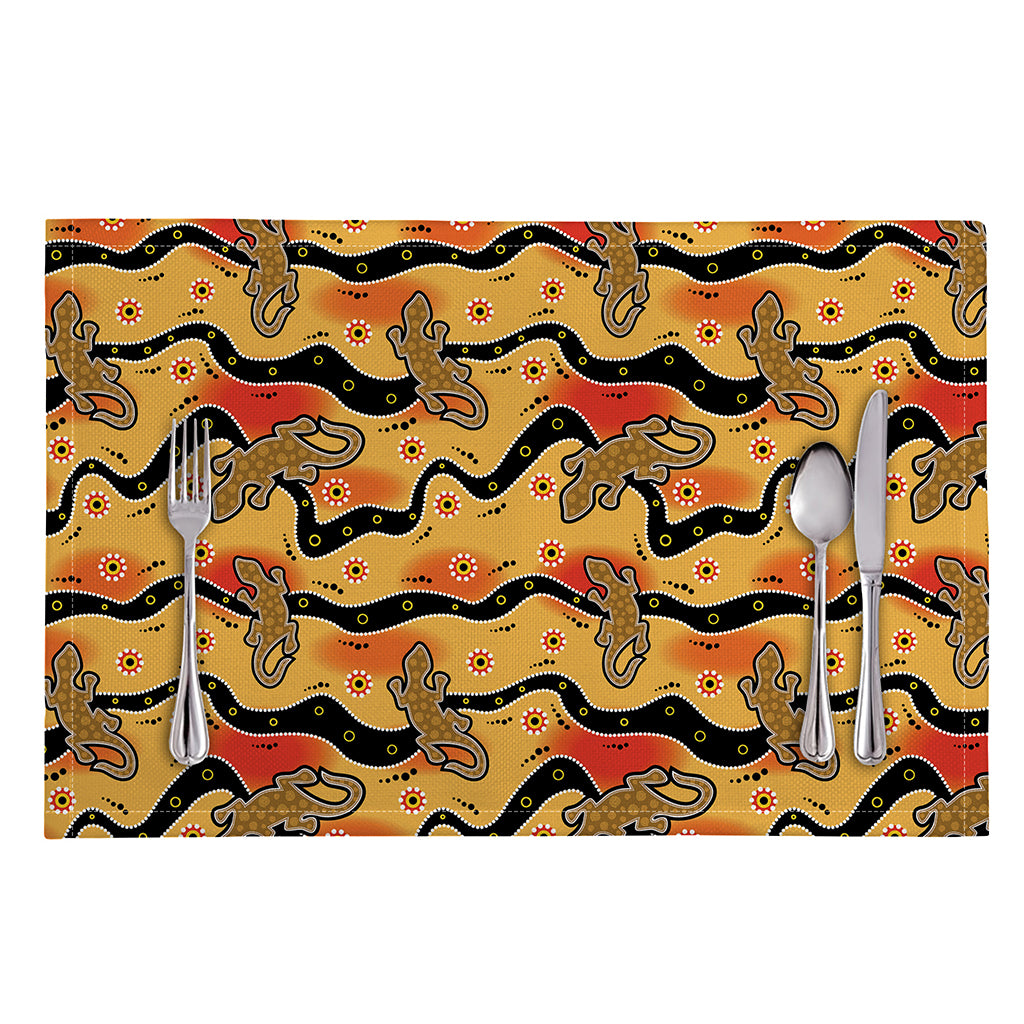 Aboriginal Lizard Pattern Print Placemat