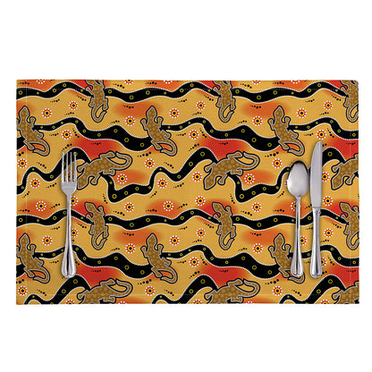 Aboriginal Lizard Pattern Print Placemat
