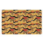 Aboriginal Lizard Pattern Print Polyester Doormat