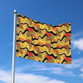 Aboriginal Lizard Pattern Print Polyester Flag