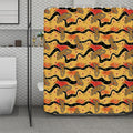 Aboriginal Lizard Pattern Print Polyester Shower Curtain