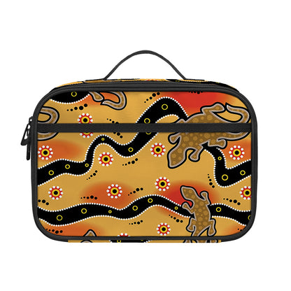 Aboriginal Lizard Pattern Print Portable Lunch Bag