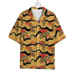 Aboriginal Lizard Pattern Print Rayon Hawaiian Shirt