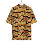 Aboriginal Lizard Pattern Print Rayon Hawaiian Shirt