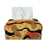 Aboriginal Lizard Pattern Print Rectangle Tissue Box Cover