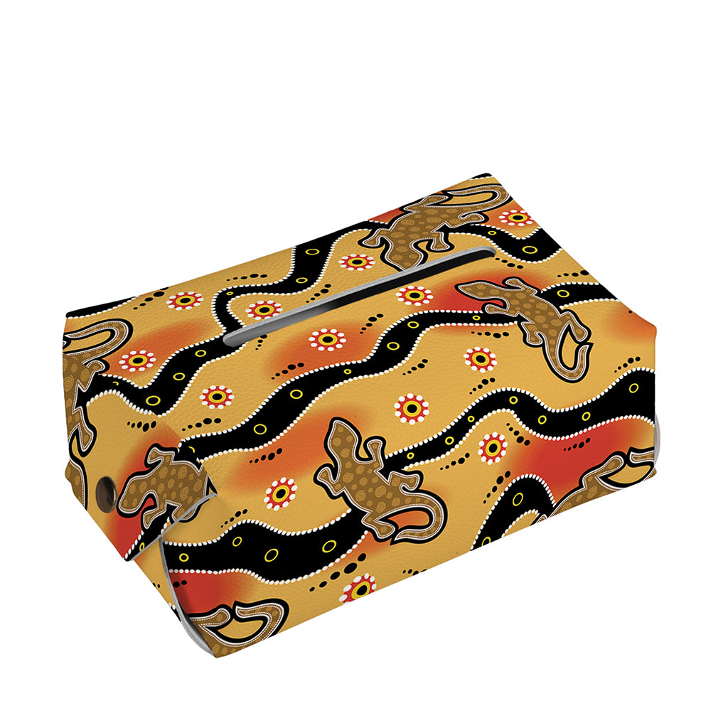 Aboriginal Lizard Pattern Print Rectangle Tissue Box Cover