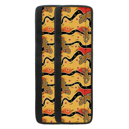 Aboriginal Lizard Pattern Print Refrigerator Handle Covers