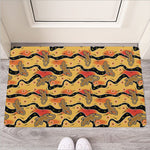 Aboriginal Lizard Pattern Print Rubber Doormat