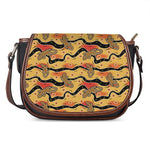 Aboriginal Lizard Pattern Print Saddle Bag