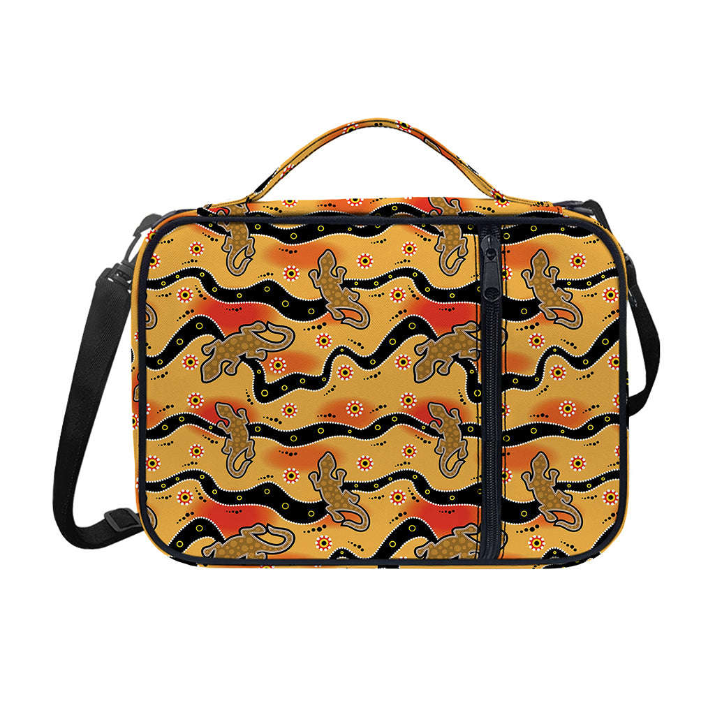 Aboriginal Lizard Pattern Print Shoulder Strap Bible Bag