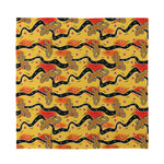 Aboriginal Lizard Pattern Print Silk Bandana