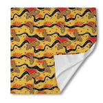 Aboriginal Lizard Pattern Print Silk Bandana