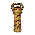 Aboriginal Lizard Pattern Print Single Neoprene Wine Tote