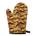 Aboriginal Lizard Pattern Print Single Oven Mitt