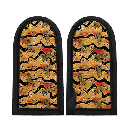 Aboriginal Lizard Pattern Print Skillet Handle Cover