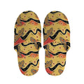 Aboriginal Lizard Pattern Print Slippers