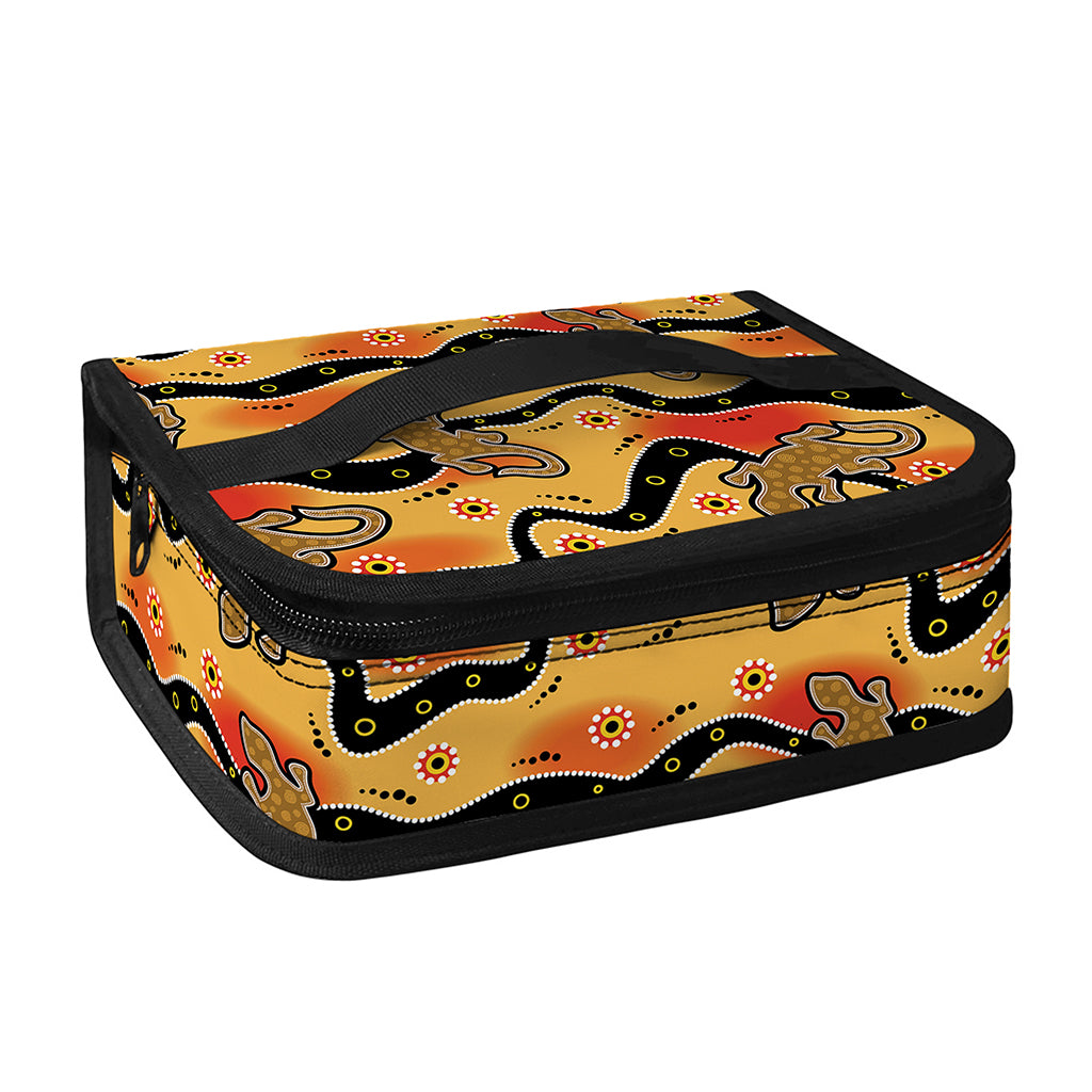 Aboriginal Lizard Pattern Print Small Lunch Bag
