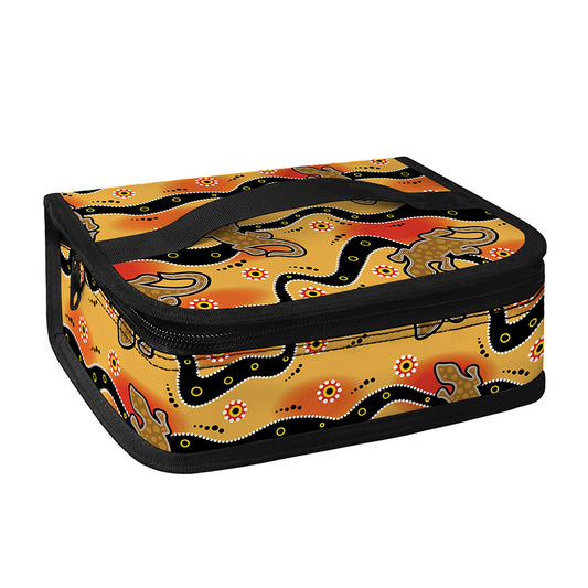 Aboriginal Lizard Pattern Print Small Lunch Bag
