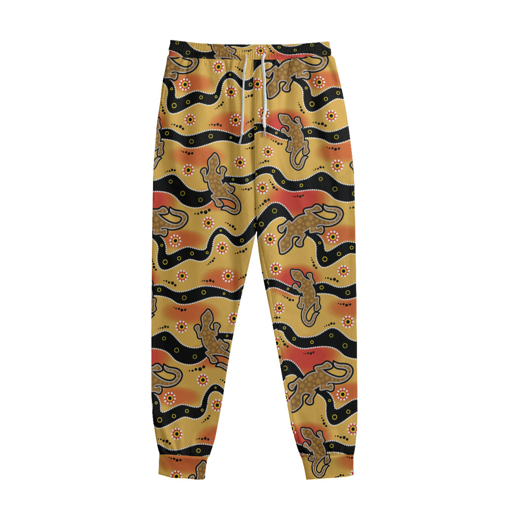 Aboriginal Lizard Pattern Print Sweatpants