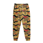 Aboriginal Lizard Pattern Print Sweatpants