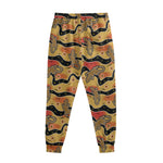 Aboriginal Lizard Pattern Print Sweatpants