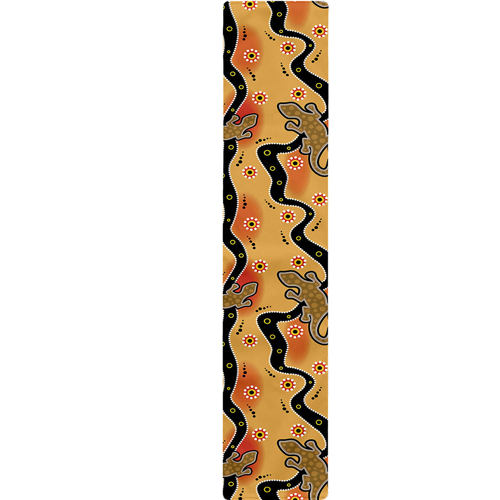 Aboriginal Lizard Pattern Print Table Runner