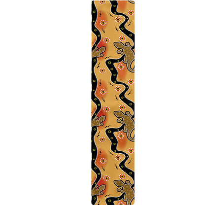 Aboriginal Lizard Pattern Print Table Runner