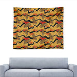 Aboriginal Lizard Pattern Print Tapestry