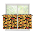 Aboriginal Lizard Pattern Print Tier Curtains