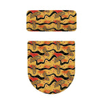 Aboriginal Lizard Pattern Print Toilet Lid And Tank Cover Set