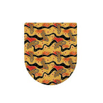 Aboriginal Lizard Pattern Print Toilet Lid Cover