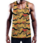 Aboriginal Lizard Pattern Print Training Tank Top