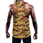 Aboriginal Lizard Pattern Print Training Tank Top