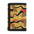 Aboriginal Lizard Pattern Print Trifold Wallet