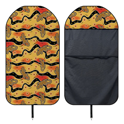 Aboriginal Lizard Pattern Print Waterproof Car Seat Cover