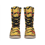 Aboriginal Lizard Pattern Print Winter Boots