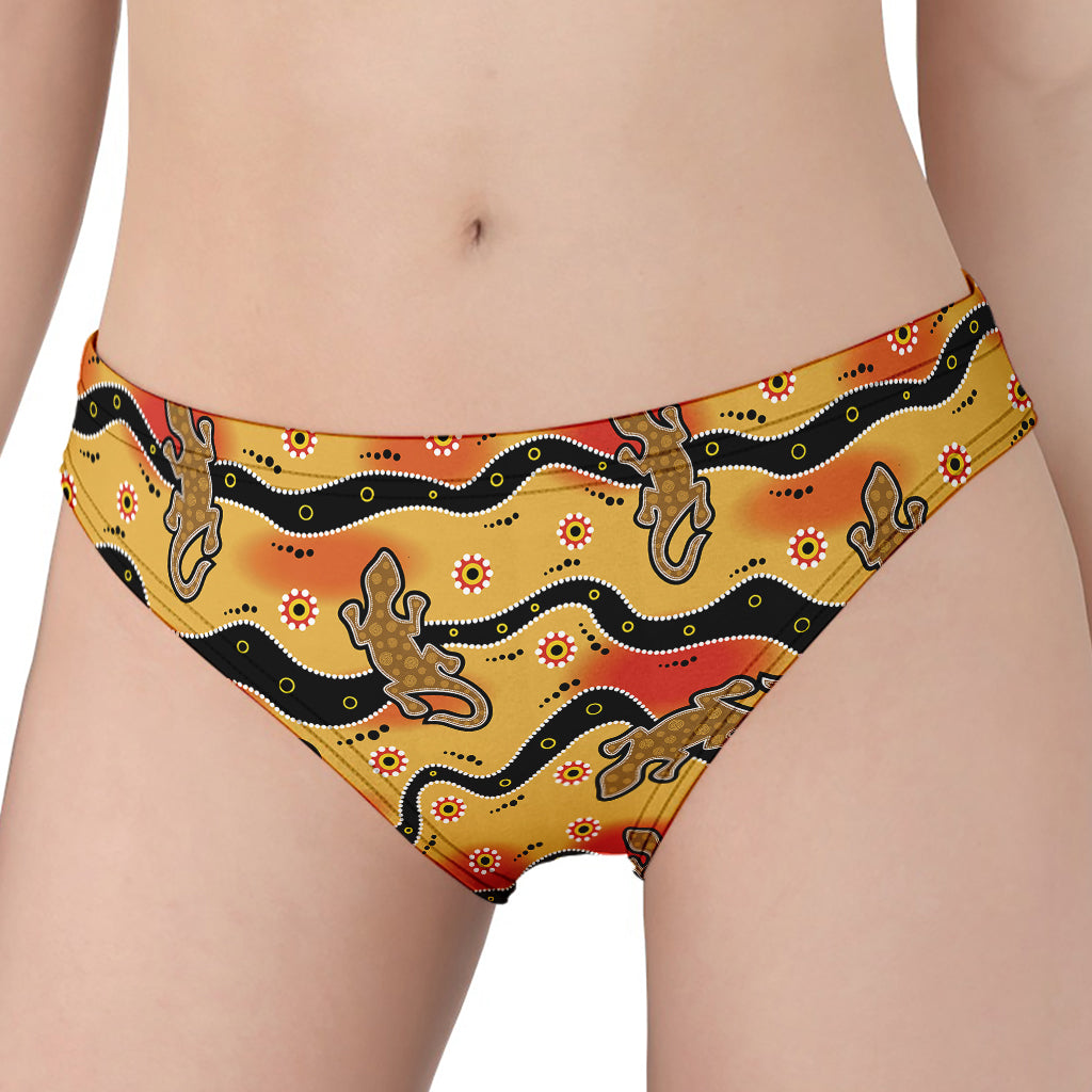 Aboriginal Lizard Pattern Print Women's Panties