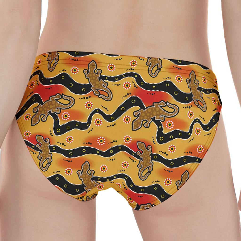 Aboriginal Lizard Pattern Print Women's Panties