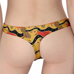 Aboriginal Lizard Pattern Print Women's Thong