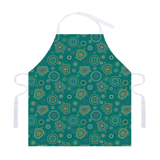 Aboriginal Sea Turtle Pattern Print Adjustable Apron