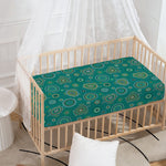 Aboriginal Sea Turtle Pattern Print Baby Crib Sheet