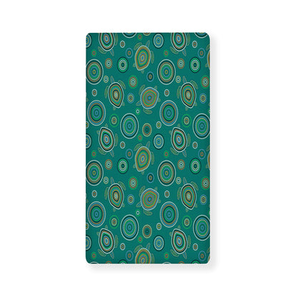 Aboriginal Sea Turtle Pattern Print Baby Crib Sheet