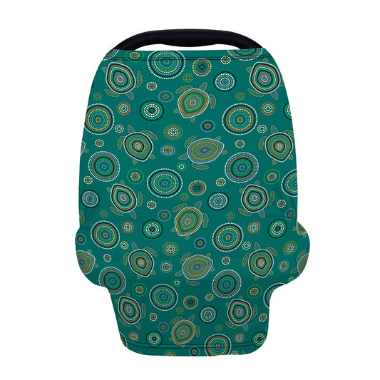 Aboriginal Sea Turtle Pattern Print Baby Seat Cover