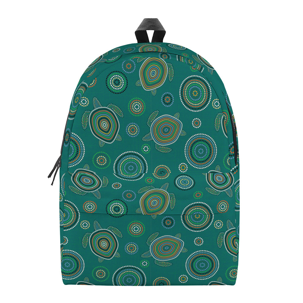 Aboriginal Sea Turtle Pattern Print Backpack