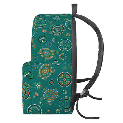 Aboriginal Sea Turtle Pattern Print Backpack