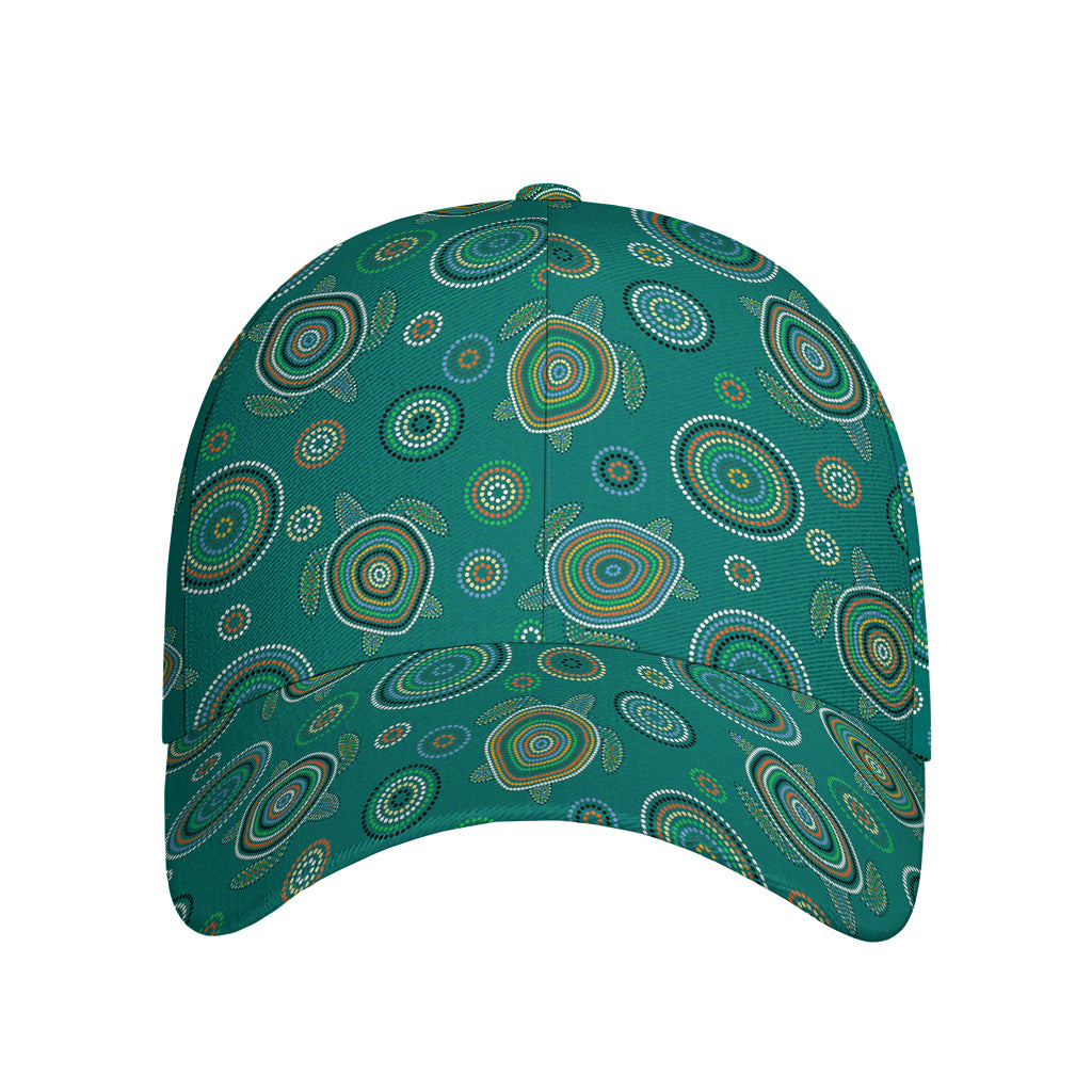 Aboriginal Sea Turtle Pattern Print Baseball Cap